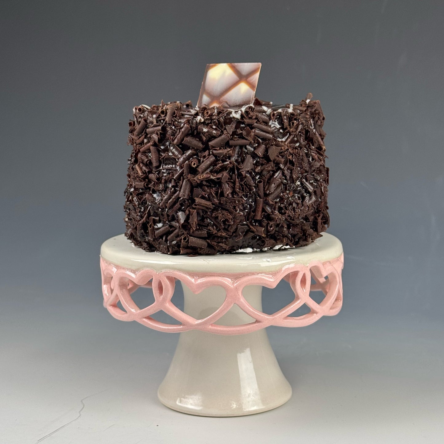 Cake Plate - Mini Pink and White Hearts