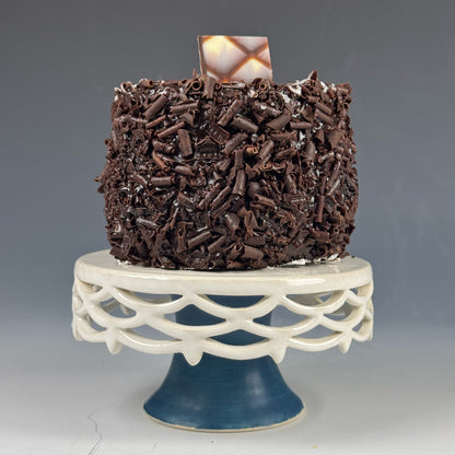 Cake Plate - Mini Blue and White Bunting