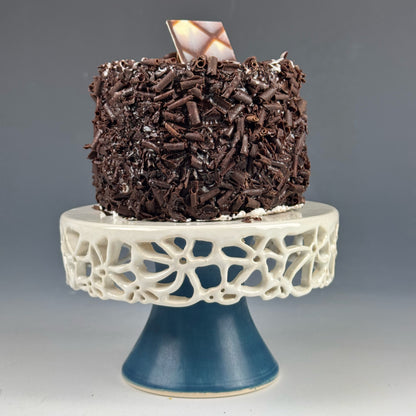 Cake Plate - Mini Blue and White Flowers