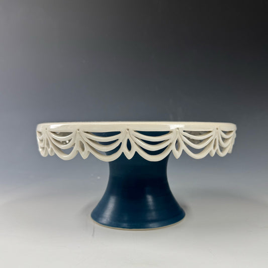 Cake Plate - Full Size, Blue Bunting