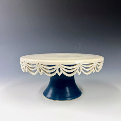 Cake Plate - Full Size, Blue Bunting