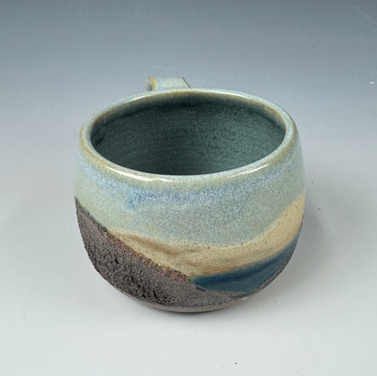 Mini Mug - Blue Landscape, Aqua inside