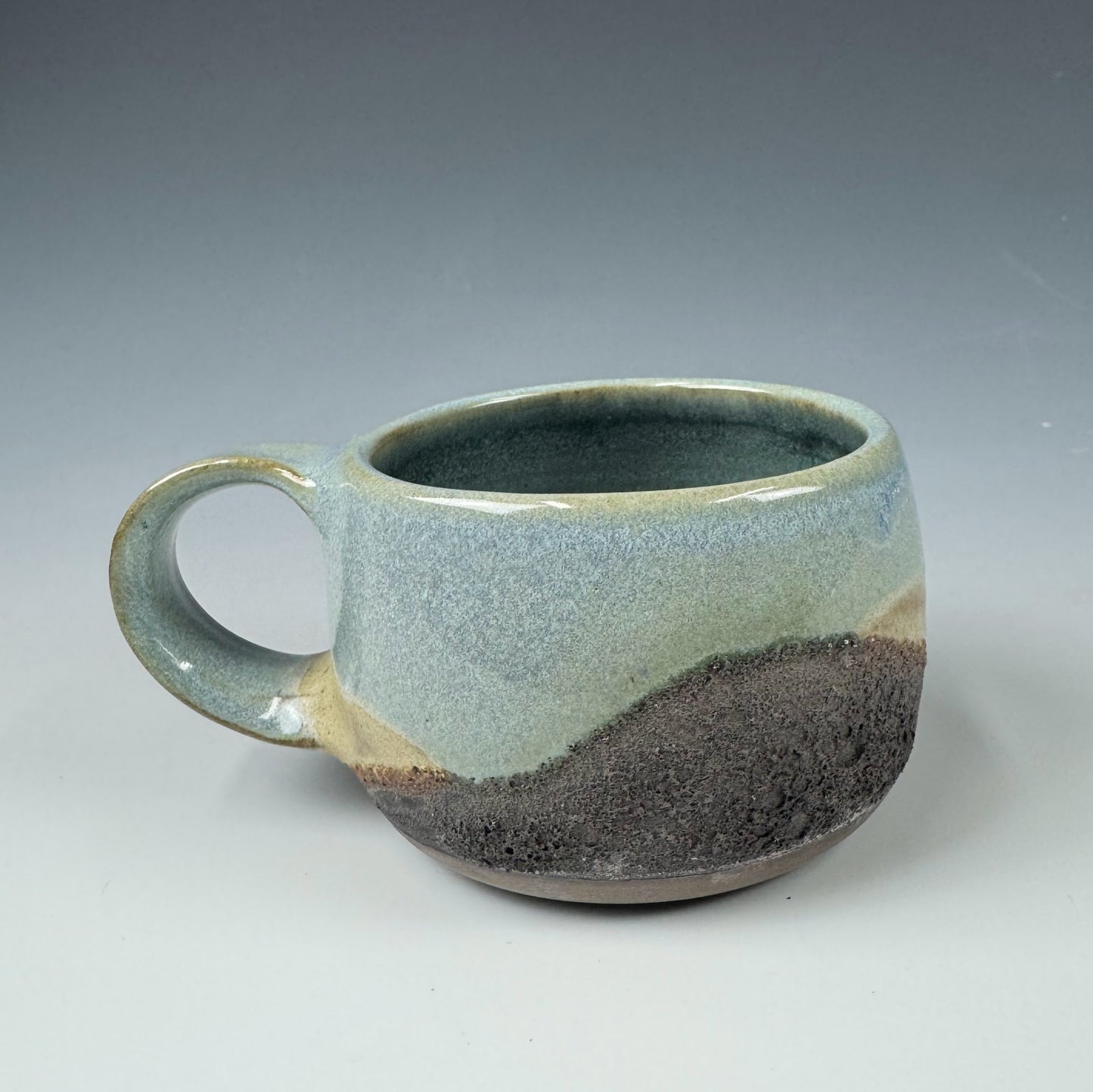 Mini Mug - Blue Landscape, Aqua inside