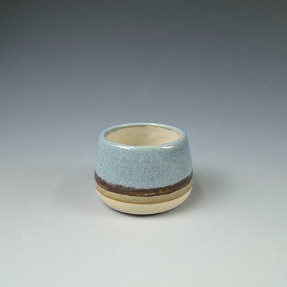 Shot Glass - Blue Prairie, White Inside